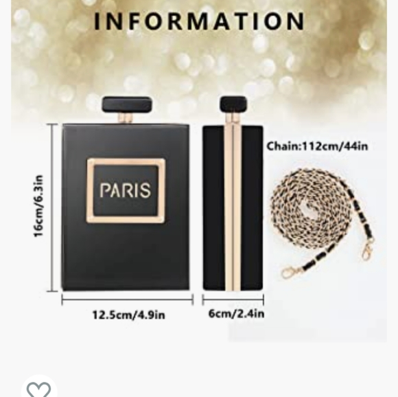 Paris black clutch 👜 - Picture 5 of 8